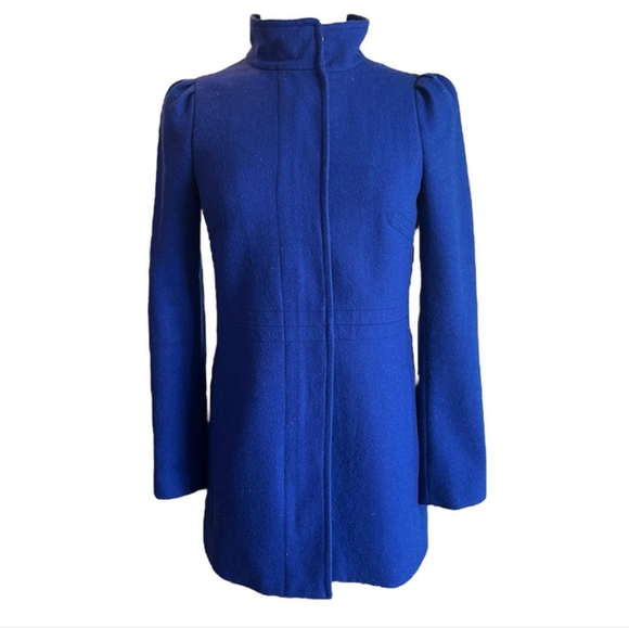 Banana Republic - Structured Wool City Coat 686057 | Cobalt Blue | Size Medium - Picture 12 of 14